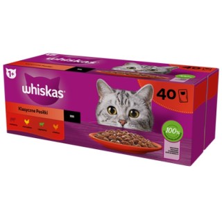 Whiskas 85gx 40ks kapsička klasický výběr ve šťávě cat AKCE